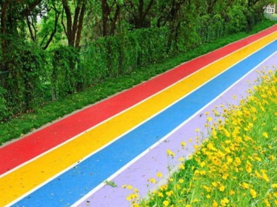 彩砂环氧装饰地坪漆施工改色后地面